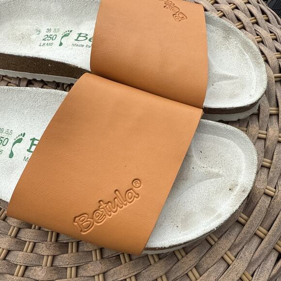 Betula by Birkenstock Tan Slide Sandals US 8 EU 39Women’s Comfort Shoes Brown - Picture 7 of 12